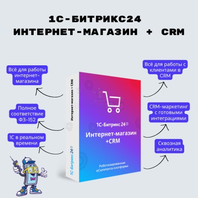Программа для ЭВМ "1С-Битрикс24". Лицензия Интернет-магазин + CRM (12 мес.) - купить в Мари-Отарах